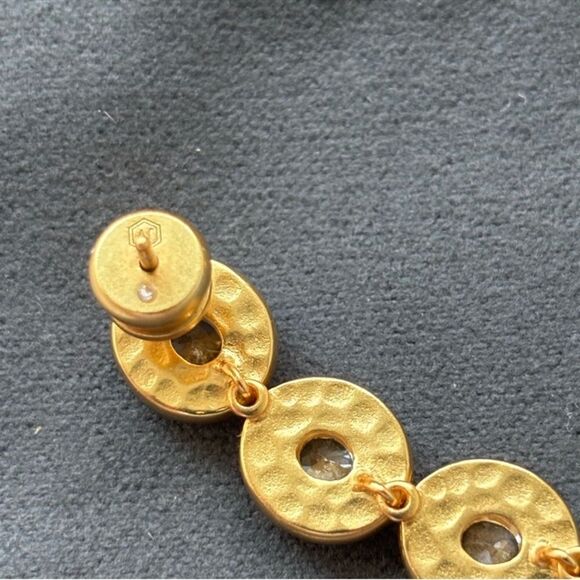 Julie Vos Gold and Silver Triple Drop Earrings - Picture 5 of 6